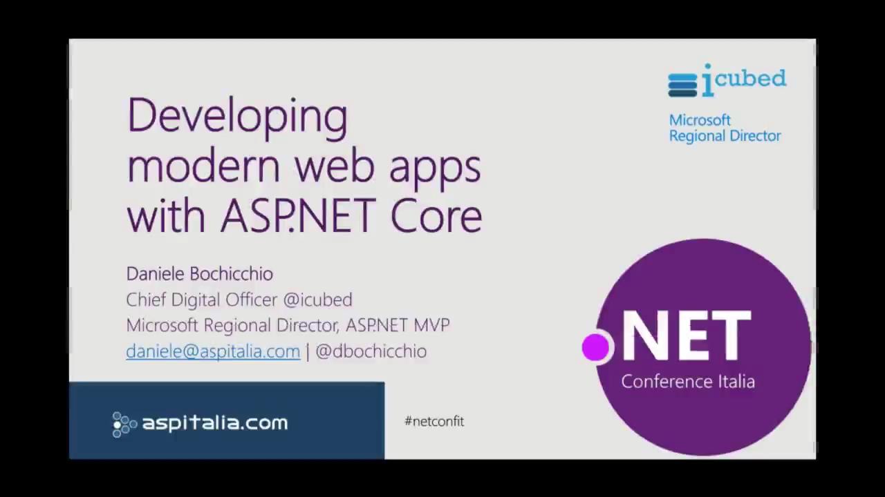 Developing modern web apps with #aspnetcore (.NET Conference Italia 2018) https://aspit.co/bsb di @dbochicchio #aspnetcore2 #netcore2